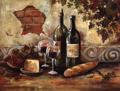 Framed Bountiful Wine II Print