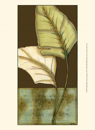 Framed Small Palm Leaf Arabesque I (P) Print