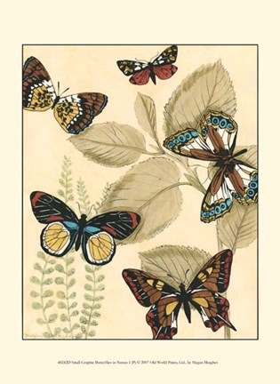 Framed Sm. Graphic Butterflies I (P) Print