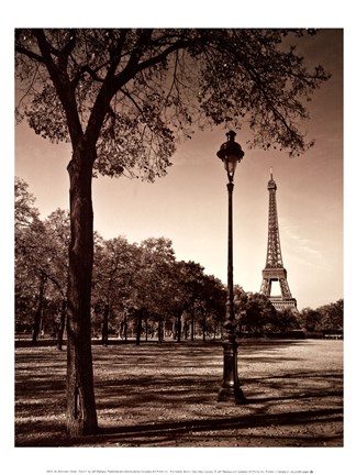Framed Afternoon Stroll - Paris I Print