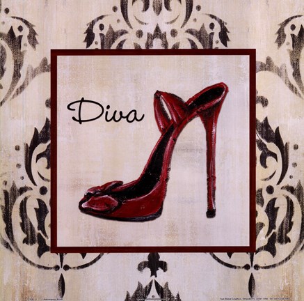Framed Diva Shoe Print