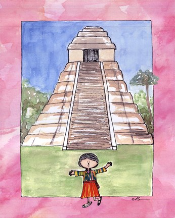 Framed Girl in Guatemala Print