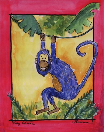 Framed Cheeky Monkey Print