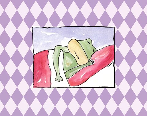 Framed Sleeping Baby III - Frog Print
