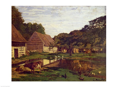 Framed Farmyard in Normandy, c.1863 Print