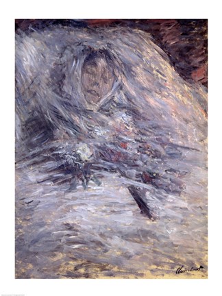 Framed Camille Monet on her Deathbed Print