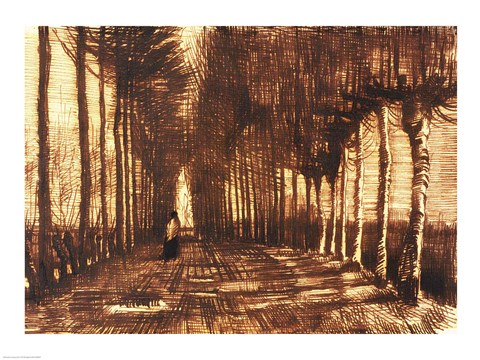 Framed Figure on a Road, 1884 Print