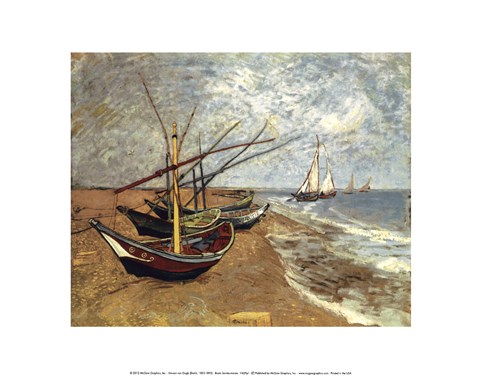 Framed Boats Saintes-maries Print