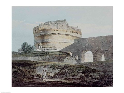 Framed Castle of San Angelo, Rome Print