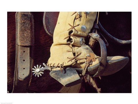 Framed Cowboy boot Print