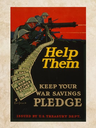 Framed War Savings Pledge Print