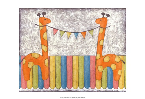 Framed Carnival Giraffes Print