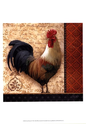 Framed French Rooster II Print