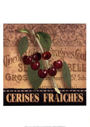 Framed French Cherries Print