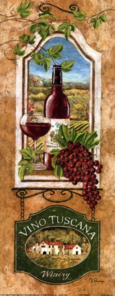 Framed Vino Tuscana Print