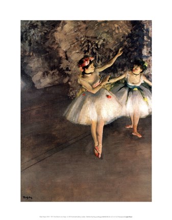 Framed Two Dancers on a Stage Print