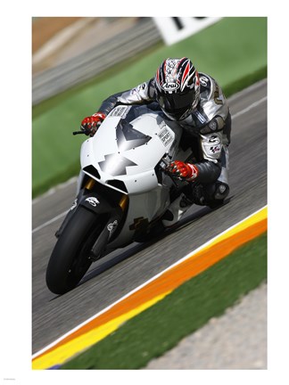 Framed Garry McCoy riding the Ilmor X3 MotoGP Print