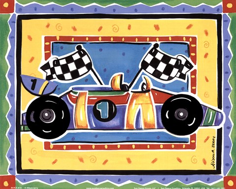 Framed Race Car Print