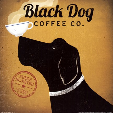 Framed Black Dog Coffee Co Print