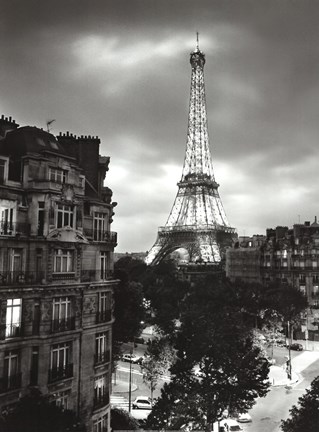 Framed Eiffel Tower Evening Print