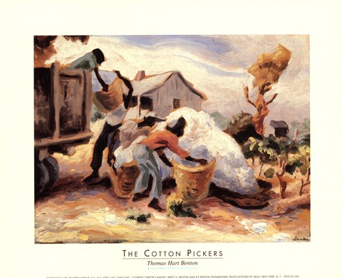 Framed Cotton Pickers Print