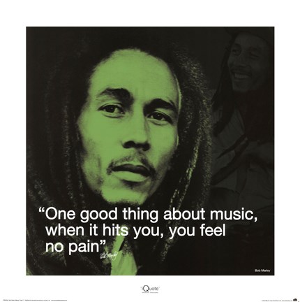 Framed Bob Marley- No Pain Print