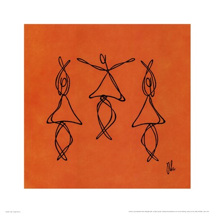 Framed Hope - Orange Dancers Print