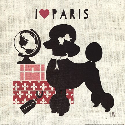 Framed Paris Pooch Print