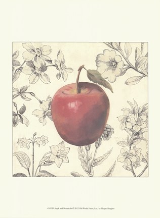 Framed Apple and Botanicals Print
