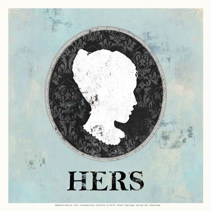 Framed Hers Cameo Print
