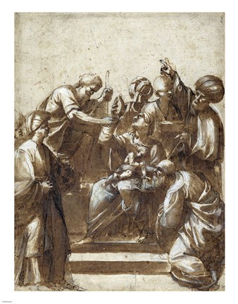 Framed Adoration of the Magi Print