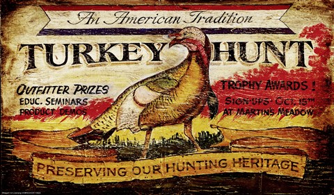 Framed Turkey Hunt Print
