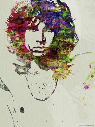 Framed Jim Morrison Watercolor Print