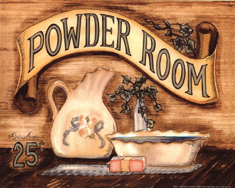 Framed Powder Room Print