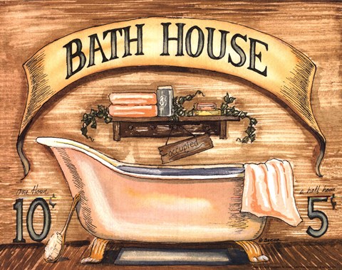 Framed Bath House Print