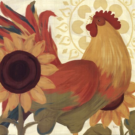Framed Spice Roosters II Print