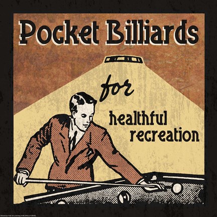 Framed Pocket Billiards Print