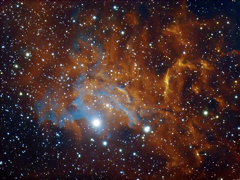 Framed Flaming Star Nebula in Auriga Print