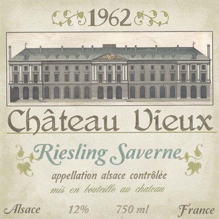 Framed Vintage Wine Labels VII Print