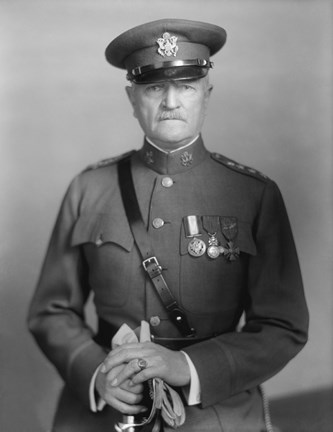 Framed General John J Pershing (WWI) Print