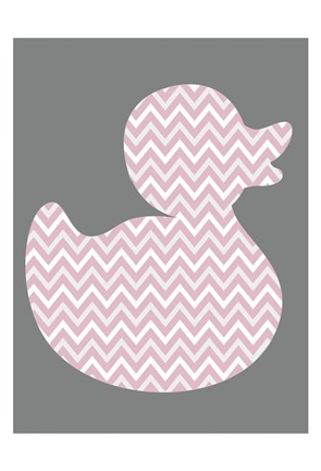 Framed Pink Duck 1 Print