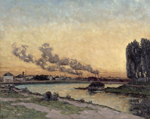 Framed Sunset At Ivry, 1878 Print