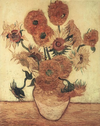 Framed Vase With Sunflowers Print
