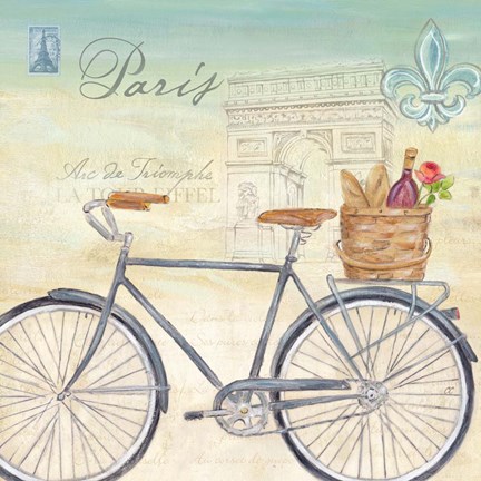 Framed Paris Bike Tour II Print