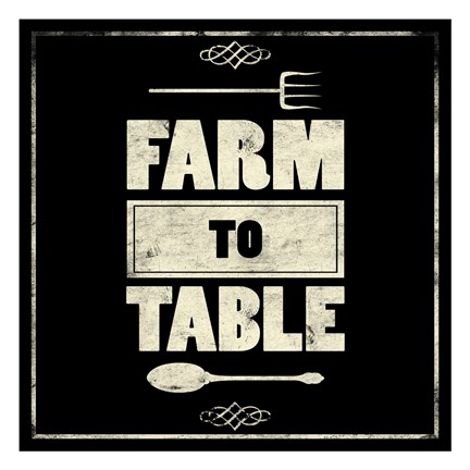 Framed Farm To Table Print