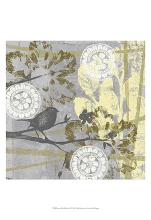 Framed Serene Bird &amp; Branch II Print