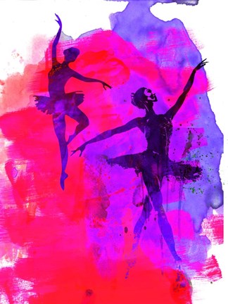 Framed Two Dancing Ballerinas Print