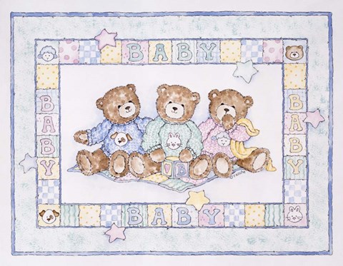 Framed Baby Bears Print