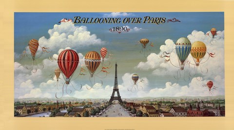 Framed Ballooning Over Paris Print