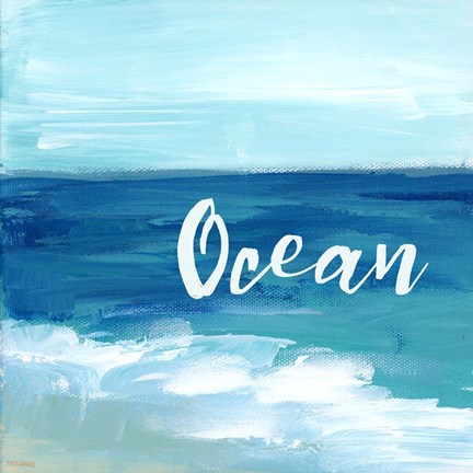 Framed Ocean By the Sea Print